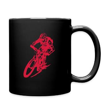 mountain biker - Full Colour Mug - black - Right