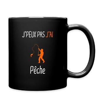 J'peux pas j'ai Pêche - Mug uni - noir - Droite
