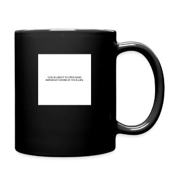 DIEU EST SUR LE POINT D’OUVRIR DES PORTES IMPORTANTES - Mug uni - noir - Droite