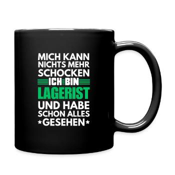 Nicht schockbarer Lagerist - Tasse einfarbig - Schwarz - Rechts