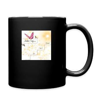Motivation - Tasse einfarbig - Schwarz - Rechts