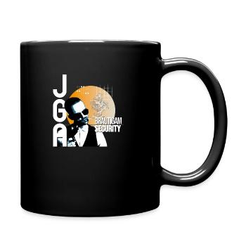 JGA Bräutigam Security - Tasse einfarbig - Schwarz - Rechts