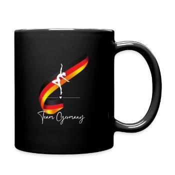 Team Dance Germany mit Tänzerin und Flagge - Tasse einfarbig - Schwarz - Rechts