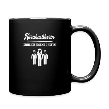 Hörakustikerin Chefin Hörakustik Akustiklabor - Tasse einfarbig - Schwarz - Rechts
