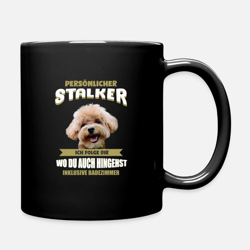 Pudel Liebhaber - Pudel - Tasse einfarbig - Schwarz