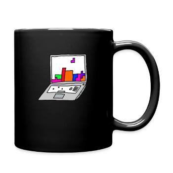 PC Laptop - Tasse einfarbig - Schwarz - Rechts