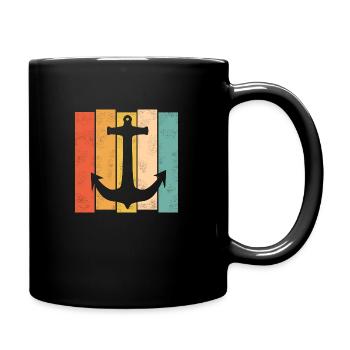 Anker - Tasse einfarbig - Schwarz - Rechts