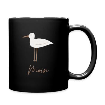 Moin Moin - Tasse einfarbig - Schwarz - Rechts