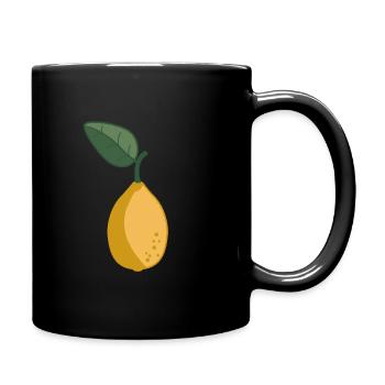 Zitrone - Tasse einfarbig - Schwarz - Rechts