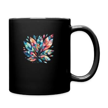Laub - Tasse einfarbig - Schwarz - Rechts