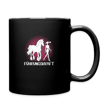 Führungskraft Pferd Geschenkidee Reiten Pferde - Tasse einfarbig - Schwarz - Rechts