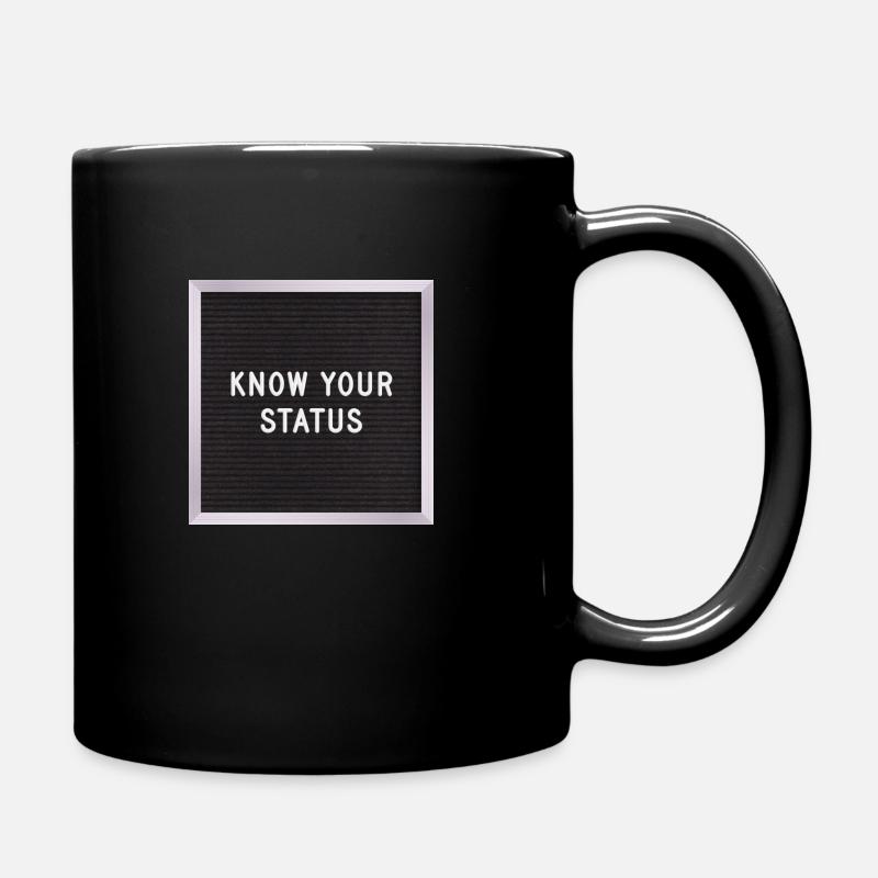 Know your status - Full Colour Mug - black