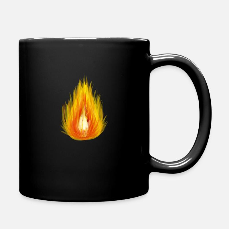 Feuer - Tasse einfarbig - Schwarz