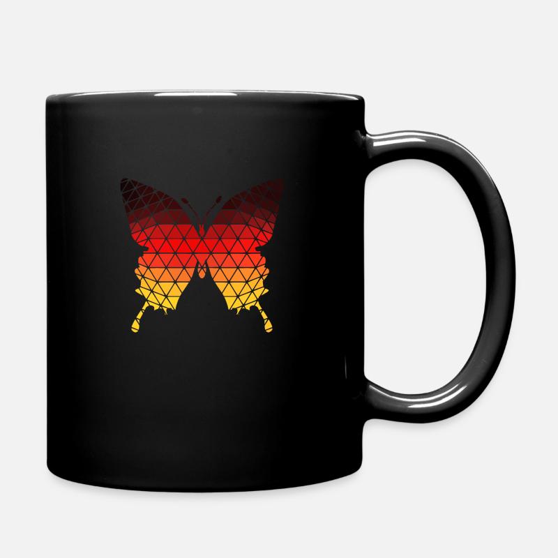 roter weißer blauer Deutschland-Schmetterling - Tasse einfarbig - Schwarz