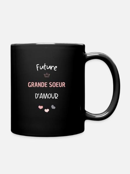 Future grande soeur d'amour ! Cadeau grande soeur - Mug uni - noir
