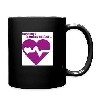 Heart * Herz - Tasse einfarbig - Schwarz - Rechts