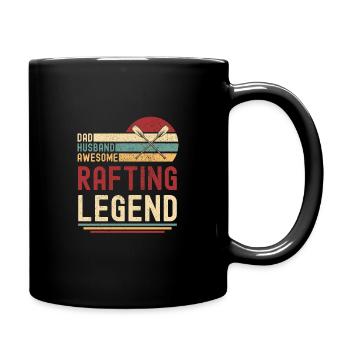 Ehemann Vater Rafting Legende Retro Vintage - Tasse einfarbig - Schwarz - Rechts