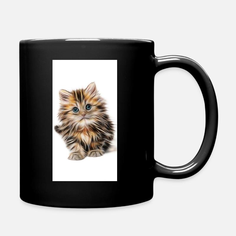 Super Süße Babykatze Katze echt niedlich - Tasse einfarbig - Schwarz