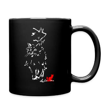 CAT CHEVEUX LONGS - Mug uni - noir - Droite
