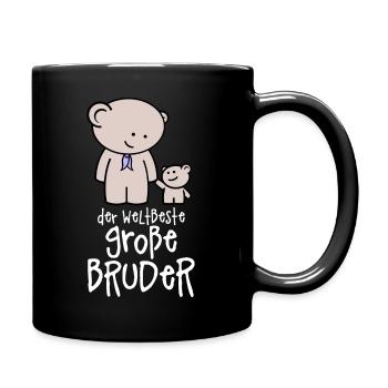 Der weltbeste große Bruder - Großer Bruder Teddys - Tasse einfarbig - Schwarz - Rechts