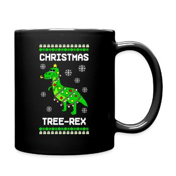 Dino Ugly Christmas Weihnachten - Mug uni - noir - Droite