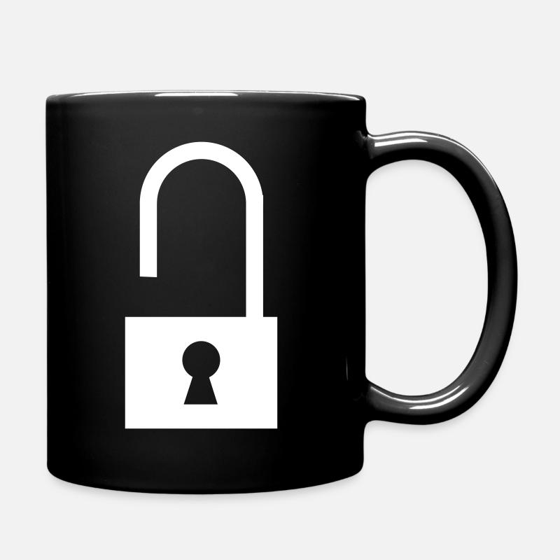 Schloss offen - Tasse einfarbig - Schwarz