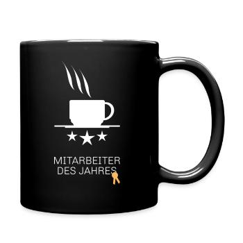 Mitarbeiter des Jahres - Tasse einfarbig - Schwarz - Rechts