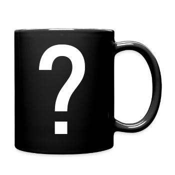 Question mark question sign gift idea design - Full Colour Mug - black - Right