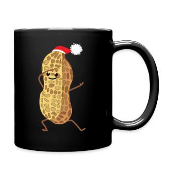 Cacahuète en Père Noël - Mug uni - noir - Droite