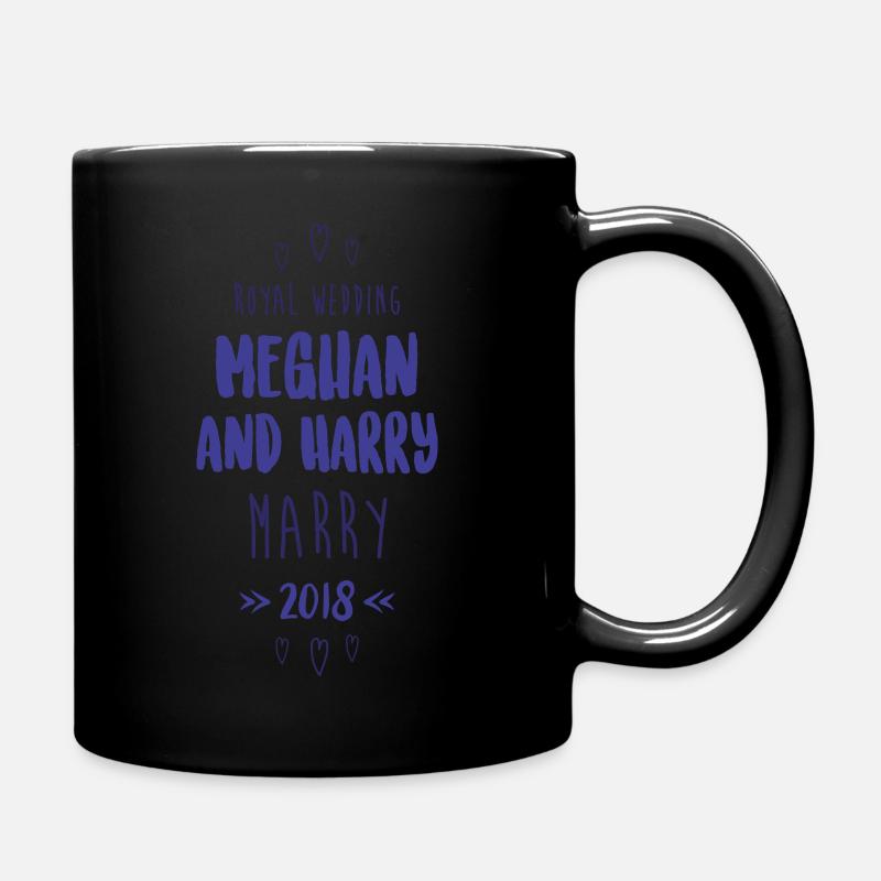 HT Royal Wedding Marry 2018 blue - Full Colour Mug - black