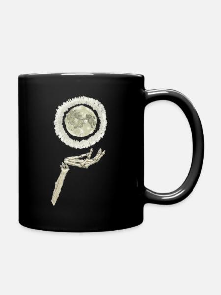 Bonehand with Moon - Full Colour Mug - black