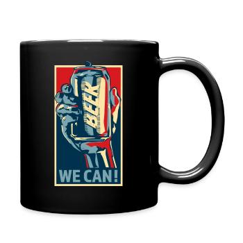 Beer we can! Beer Propaganda Beer Drinker Shirt - Full Colour Mug - black - Right