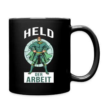 Work hero superhero - Full Colour Mug - black - Right