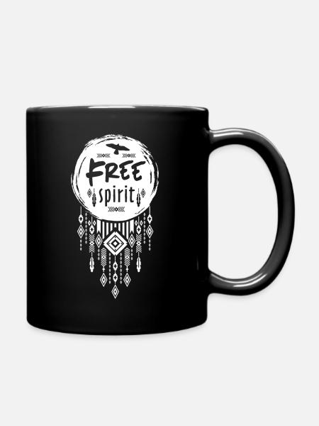 Free Spirit Boho Leisure Design - Full Colour Mug - black