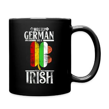 Deutsch Irisch St Patricks Day Geschenk Flagge - Tasse einfarbig - Schwarz - Rechts