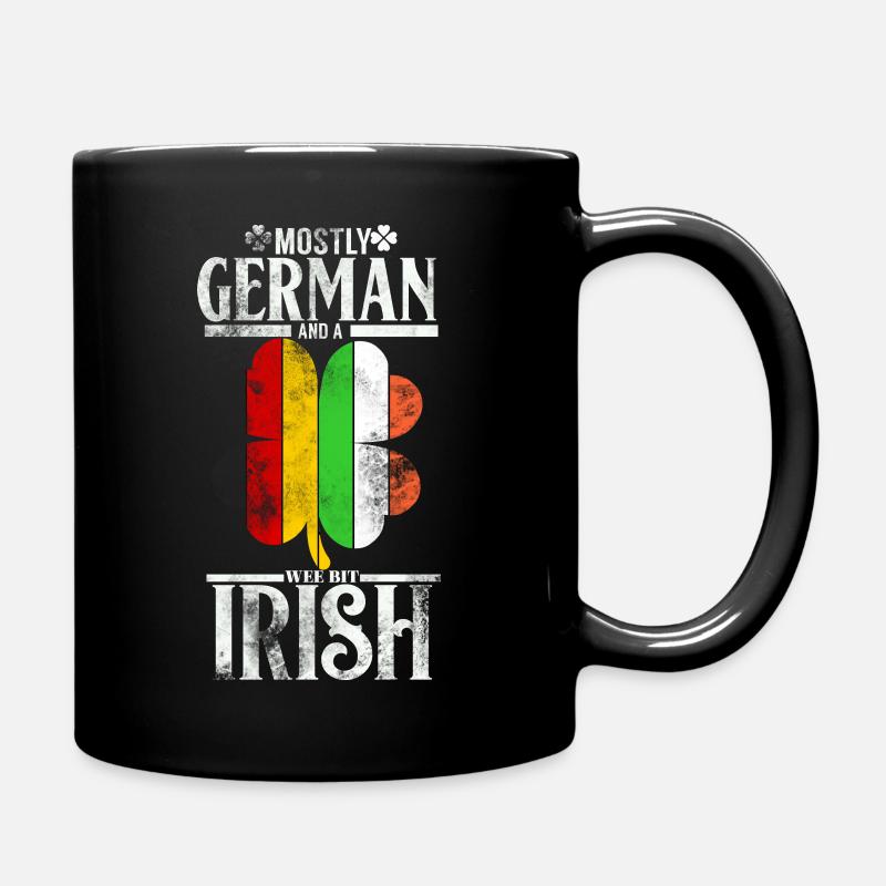 Deutsch Irisch St Patricks Day Geschenk Flagge - Tasse einfarbig - Schwarz