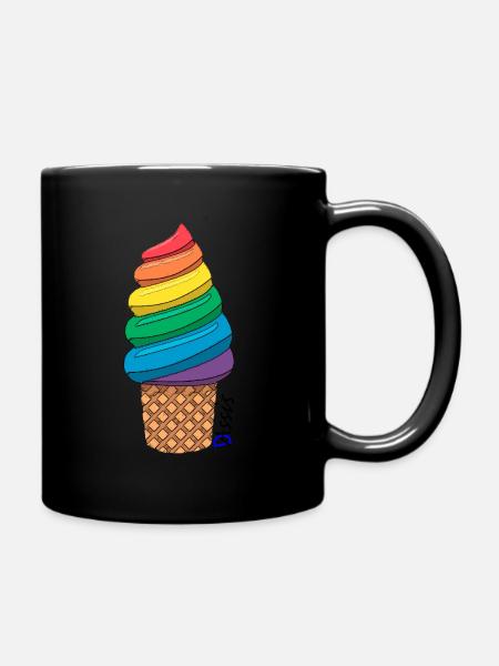icecream - Mug uni - noir