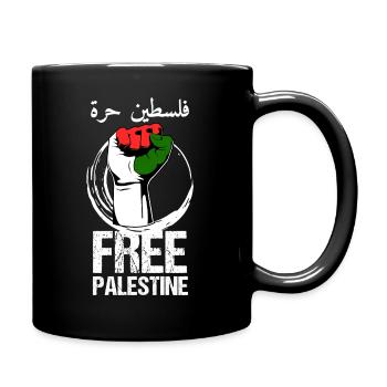 Free Palestine Palestine Free Gaza Freedom - Full Colour Mug - black - Right