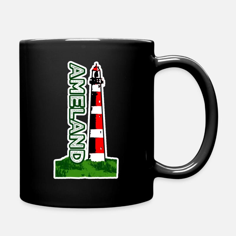 Leuchtturm Ameland - Tasse einfarbig - Schwarz