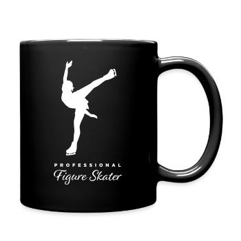 Professioneller Eiskunstläufer - Tasse einfarbig - Schwarz - Rechts