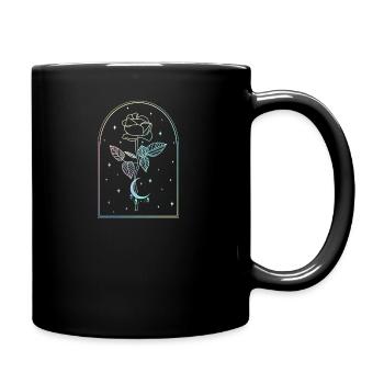Mondsichel Rose Okkultes Hexenwerk Wicca Pastel - Tasse einfarbig - Schwarz - Rechts
