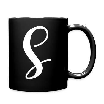 Kalligraphie, Initiale S - Tasse einfarbig - Schwarz - Rechts