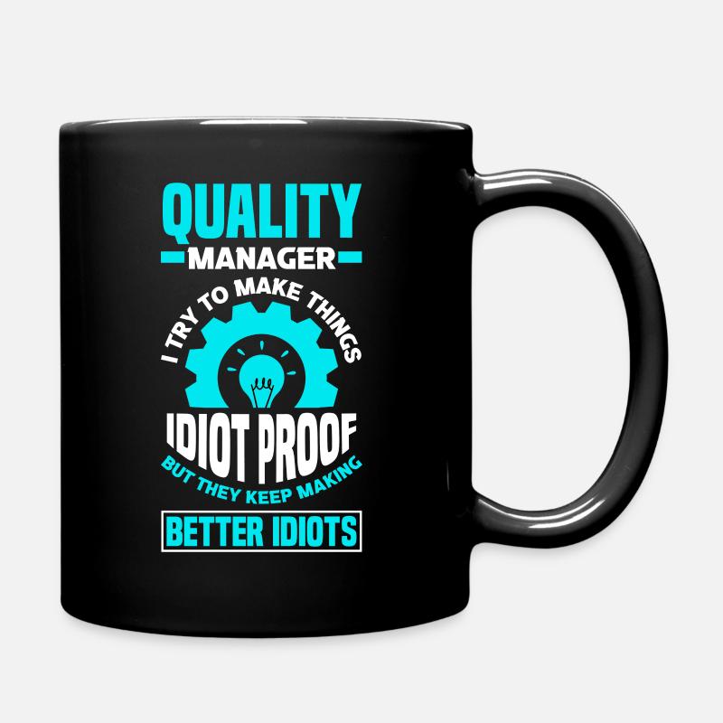 Qualitätsmanager Qualitätsmanagement QM Lustig - Tasse einfarbig - Schwarz