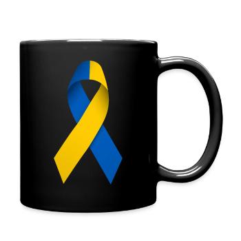 Boucle de solidarité ukrainienne - Mug uni - noir - Droite