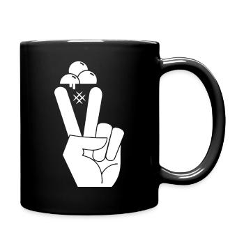 Ice Cream Peace Sign - Chemise de crème glacée amusante - Mug uni - noir - Droite