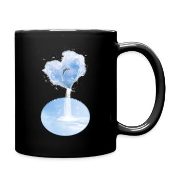 Das Herz des Ozeans - Tasse einfarbig - Schwarz - Rechts