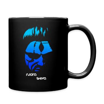 Rudra Shiva Gesicht - Tasse einfarbig - Schwarz - Rechts