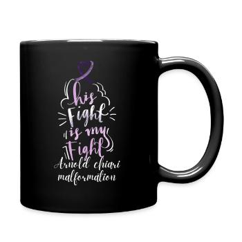 Kampf Arnold chiari Malformation Warrior Bewusstsein - Tasse einfarbig - Schwarz - Rechts