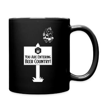 Entrer dans le pays de la bière - Mug uni - noir - Droite