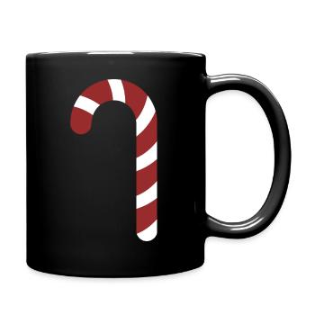 Weihnachtspullover - candycane - Geschenk - Tasse einfarbig - Schwarz - Rechts